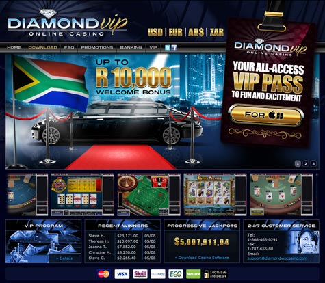 Diamond VIP Casino ZAR Screenshot