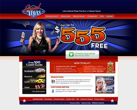 Grand Vegas Online Casino Screenshot Grand Vegas Online Casino Screenshot